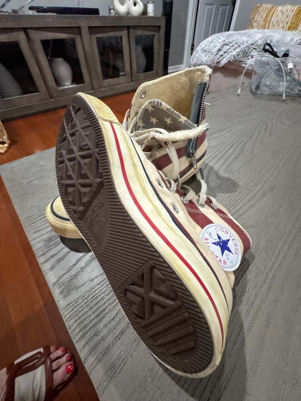 Converse Chuck Taylor All Star Distressed USA Stars and Stripes High Top Sneaker